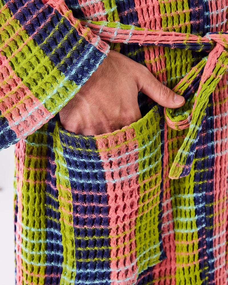 Florida Tartan Waffle Bath Robe