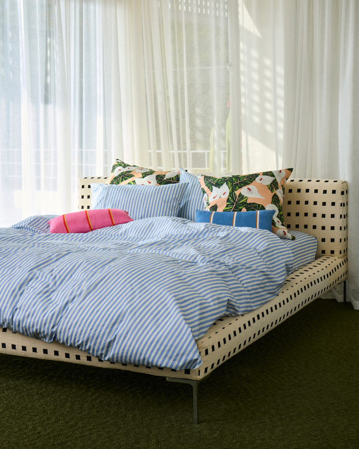 Seaside Stripe Organic Cotton Flat Sheet