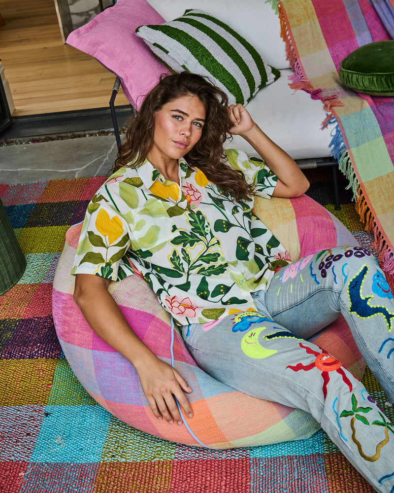 Wander Adult Organic Cotton Short Sleeve Shirt & Short Pyjama Set