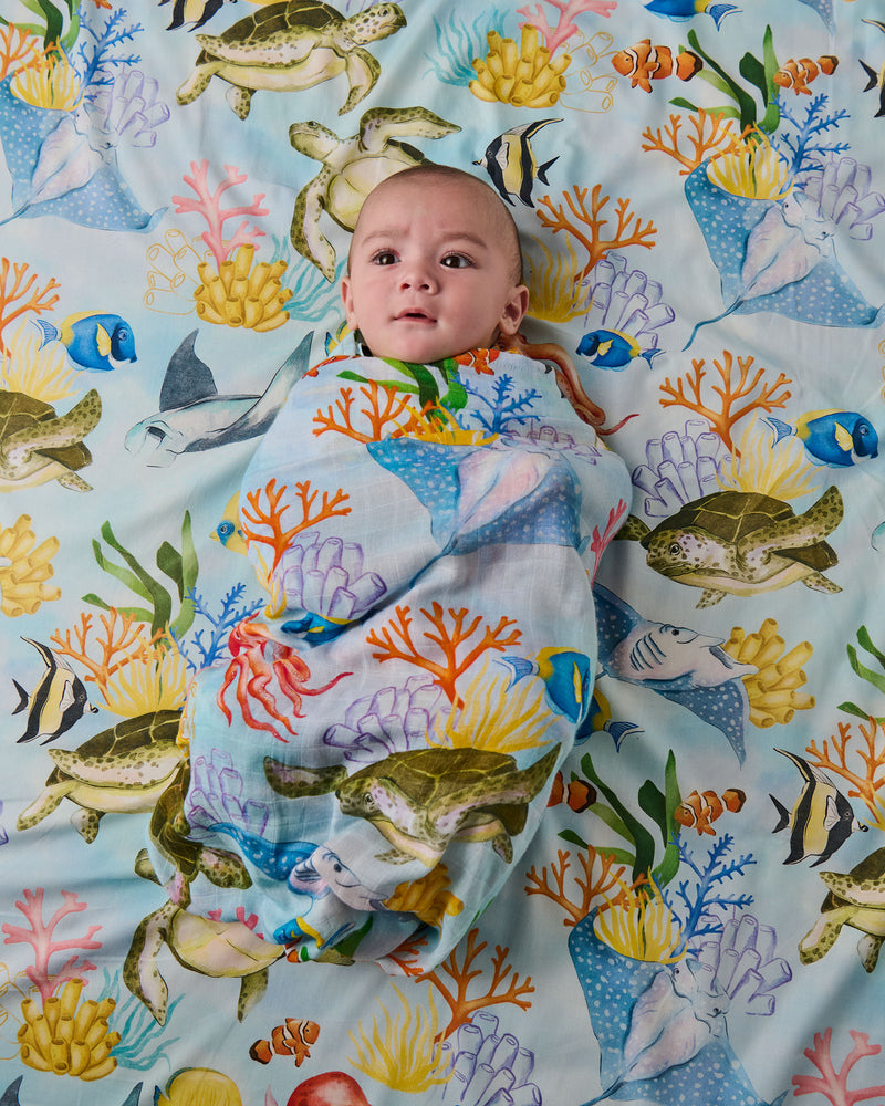 Reef Life Bamboo Swaddle