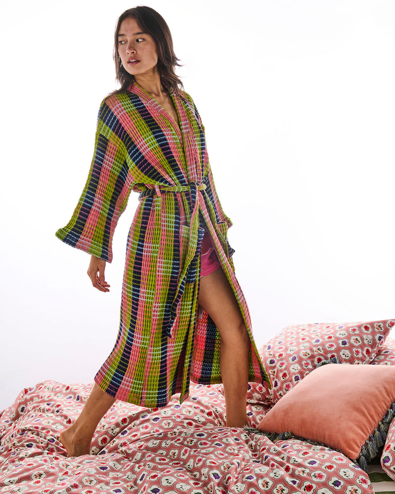 Florida Tartan Waffle Bath Robe
