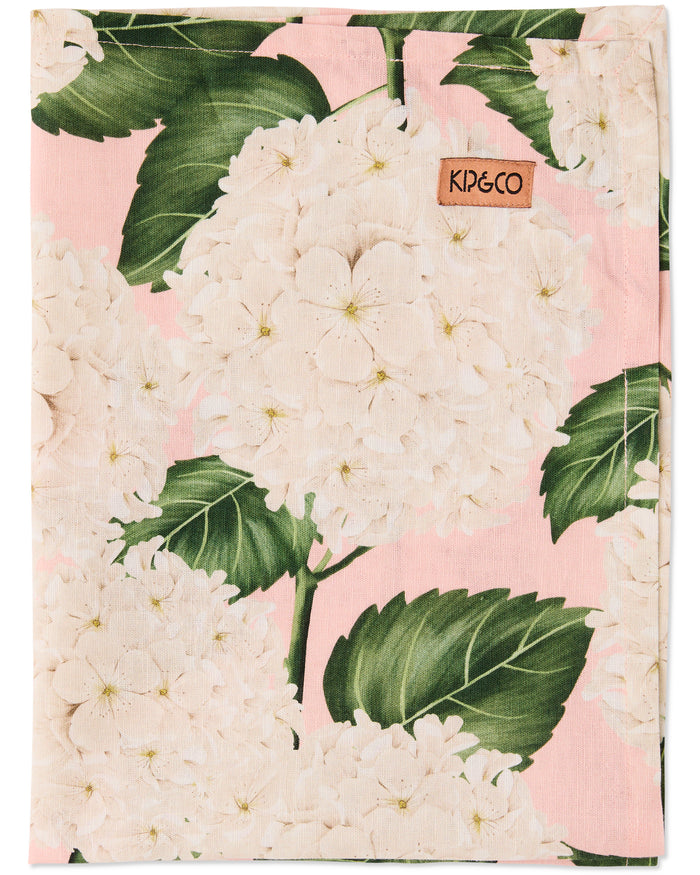 Hydrangea Pink Tea Towel