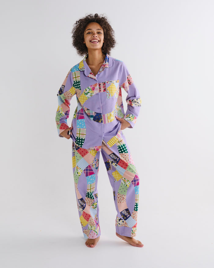 Cosy Cabin Flannelette Adult Long Sleeve Shirt & Pant Pyjama Set