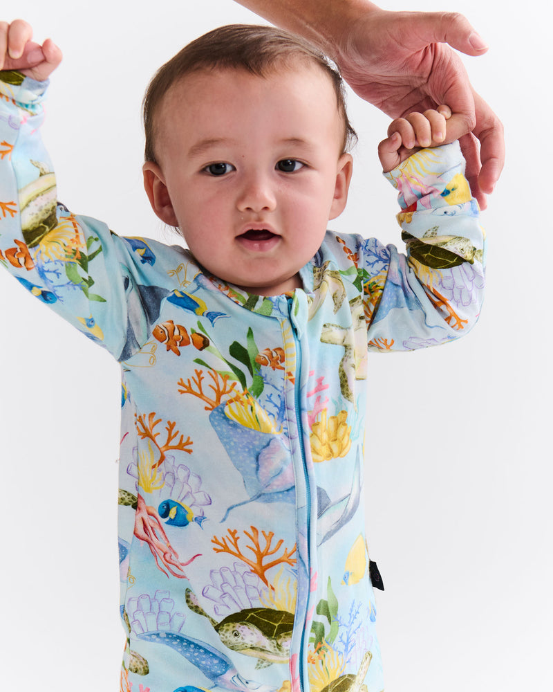 Reef Life Organic Long Sleeve Zip Romper
