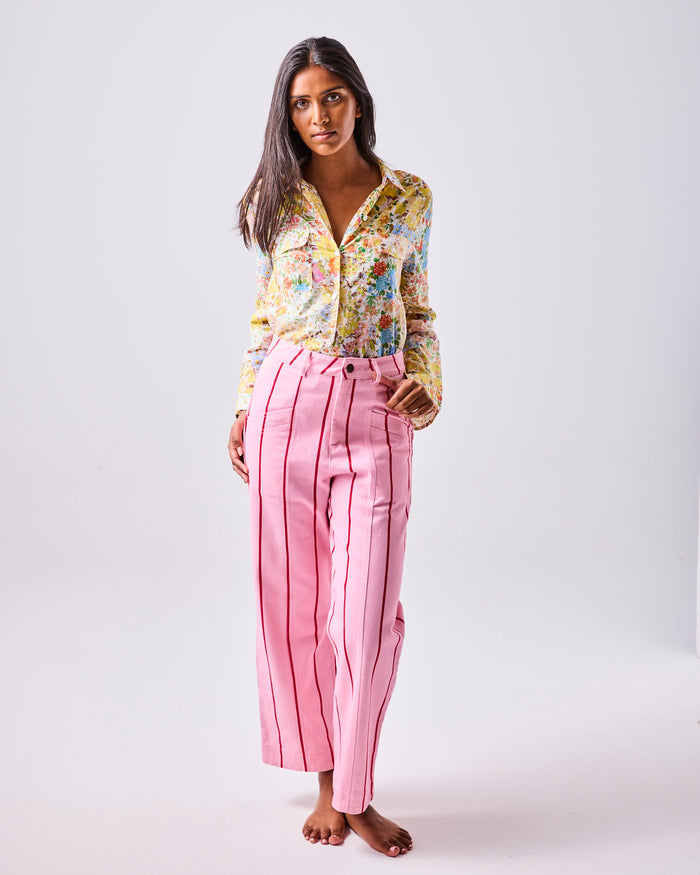 Iced Vovo Stripe Denim Pants