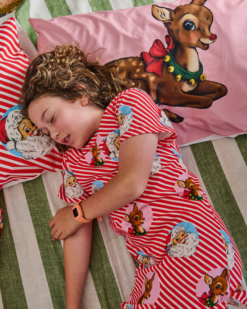 I Love Christmas Spot Kids Organic Cotton Short Sleeve Nightie