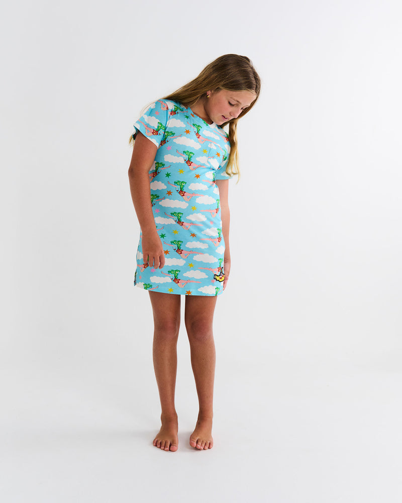 Kip&Co x The Beatles Lucy In The Sky With Diamonds Kids Organic Cotton Short Sleeve Nightie