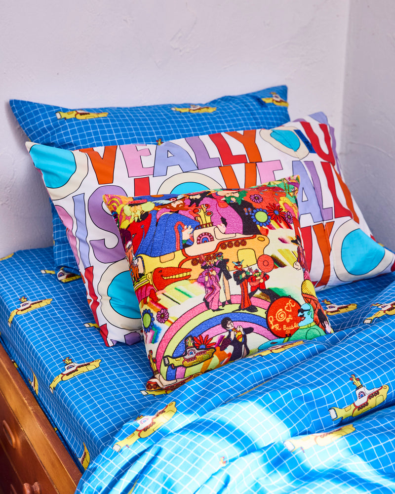 Kip&Co x The Beatles All You Need Is Love Organic Cotton Pillowcases
