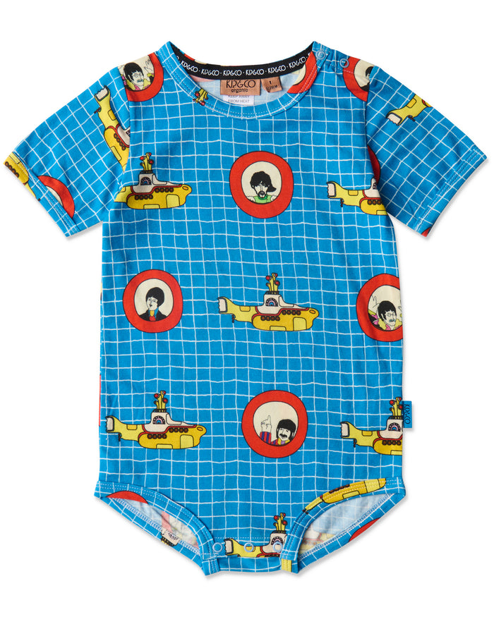 Kip&Co x The Beatles Yellow Submarine Organic Short Sleeve Romper