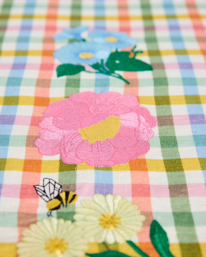 Sweet Flowers Tartan Table Runner