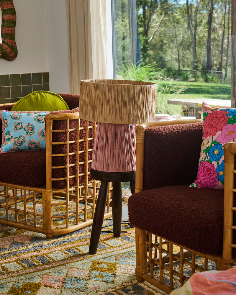 Sassafras Raffia Lamp
