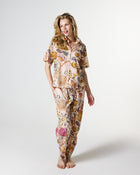 Costa Pink Adult Organic Cotton Short Sleeve Shirt & Pant Pyjama Set