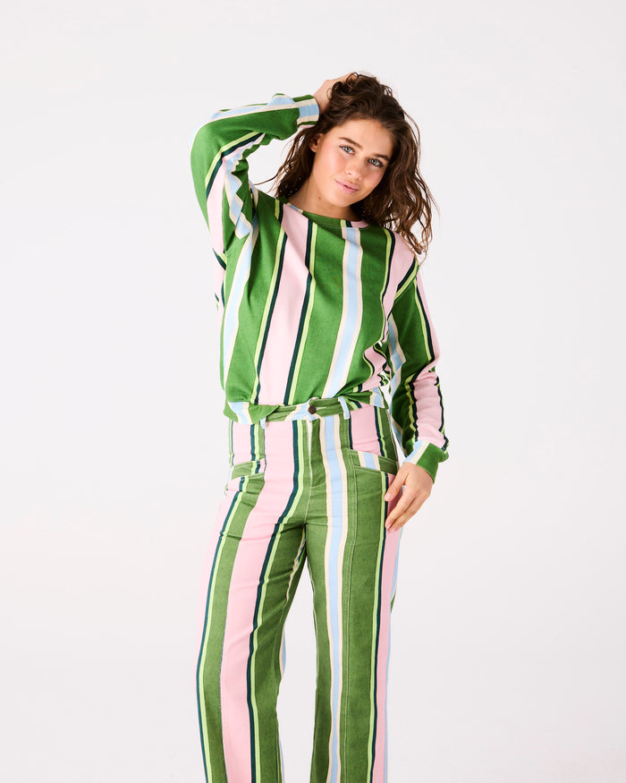 Cactus Stripe Adult Organic Cotton Sweater