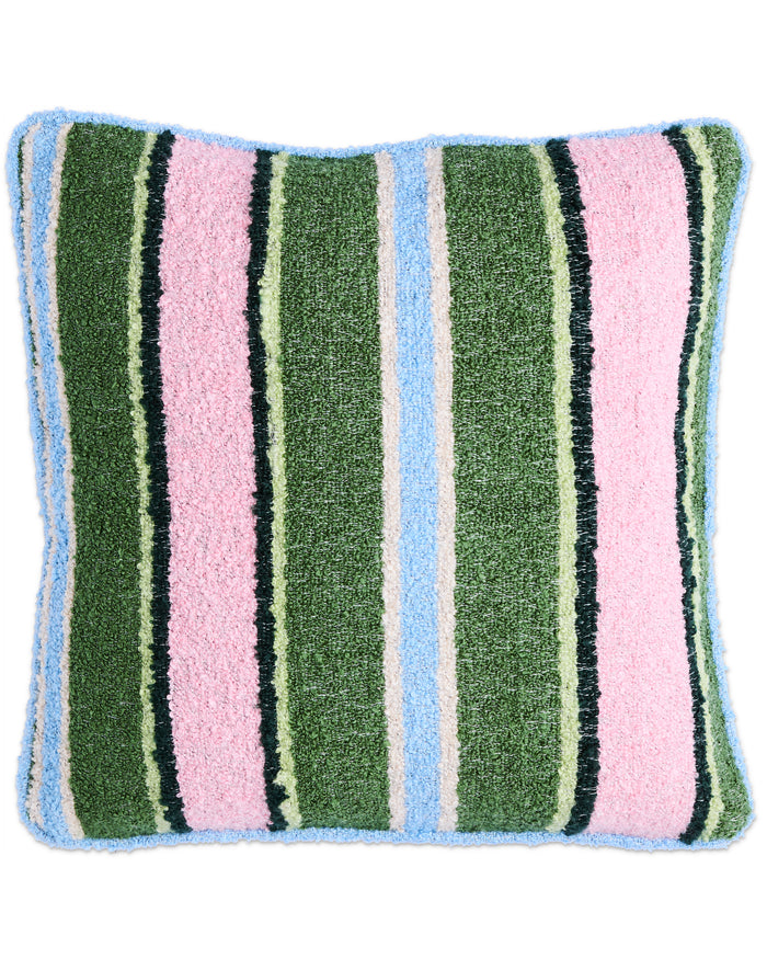 Cactus Stripe Square Boucle Cushion