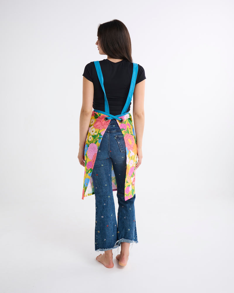 Follow The Sun Yellow Canvas BBQ Apron