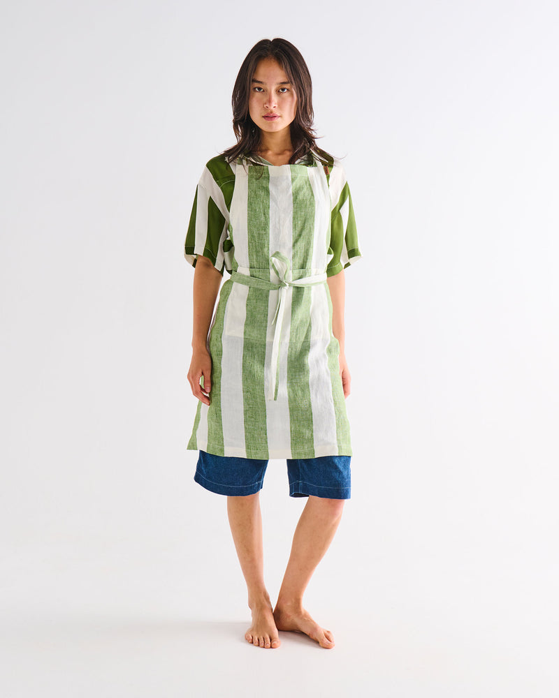 Moss Stripe Apron
