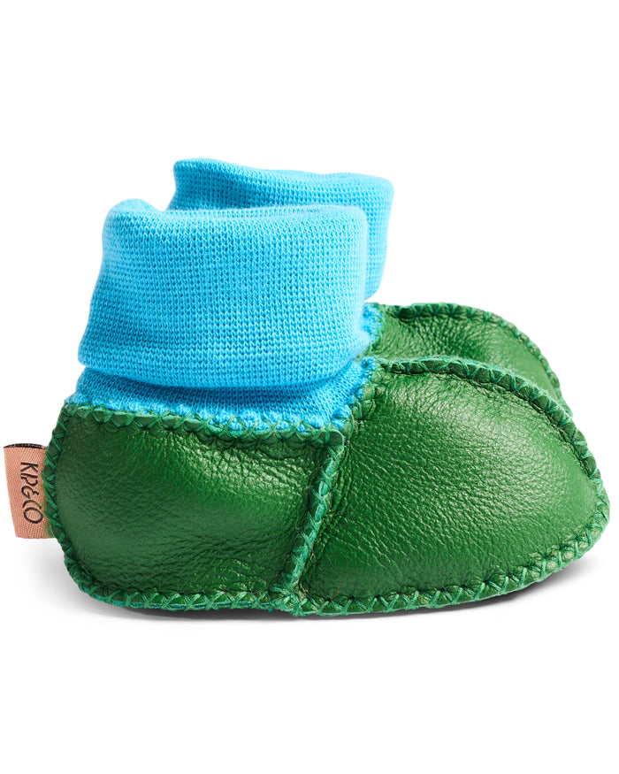 Green Baby Booties