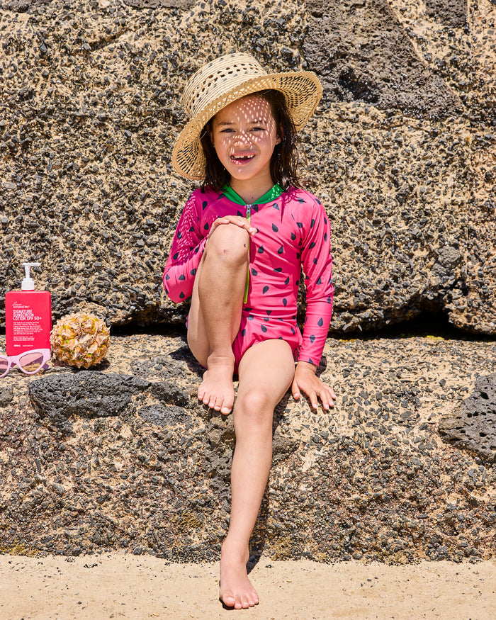 Melon Long Sleeve Bathers