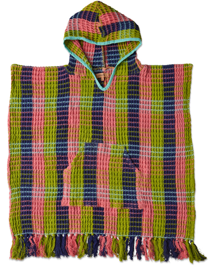 Florida Tartan Kids Waffle Poncho