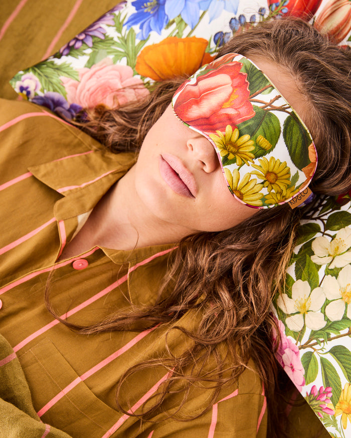Cottage Garden Silk Eye Mask