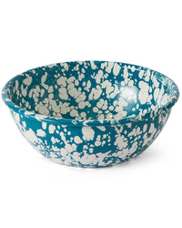Milos Blue Enamel Salad Bowl