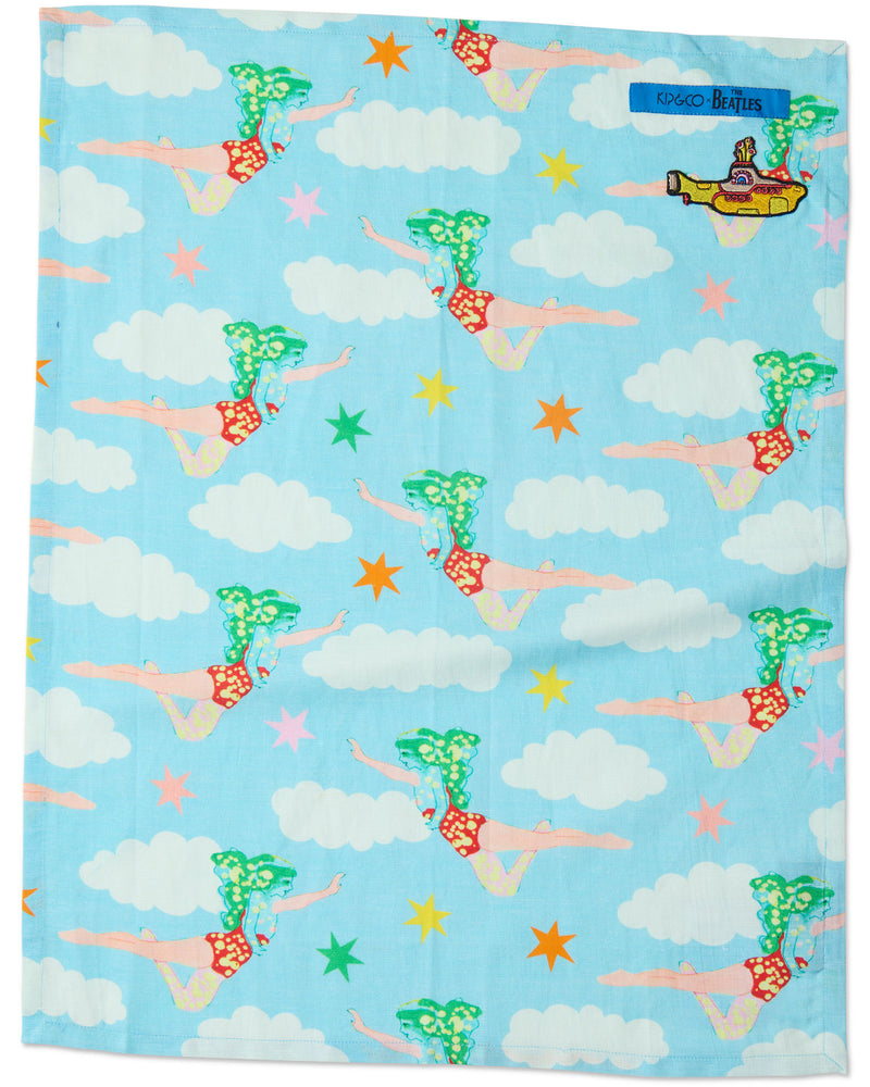 Kip&Co x The Beatles Lucy In The Sky With Diamonds Linen Tea Towel