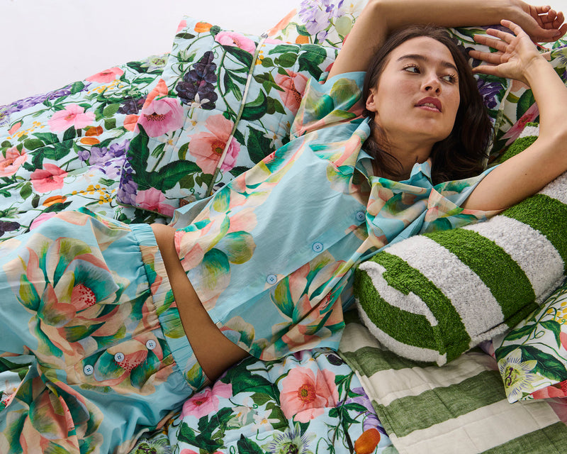 Spring In The Air Reversible Linen Quilted Pillowcases