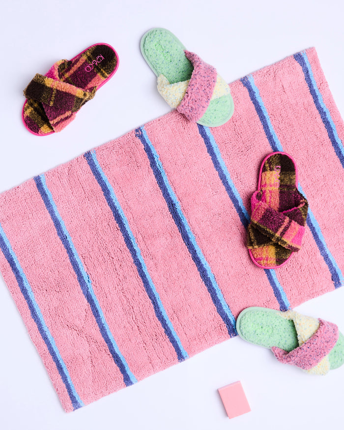 Blushing Stripe Bath Mat