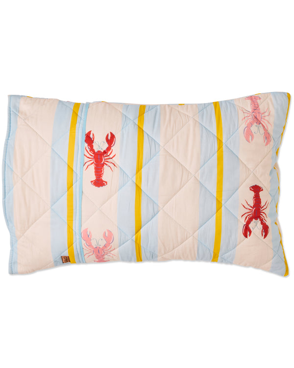 Lobster Fan Club Organic Cotton Quilted Pillowcases