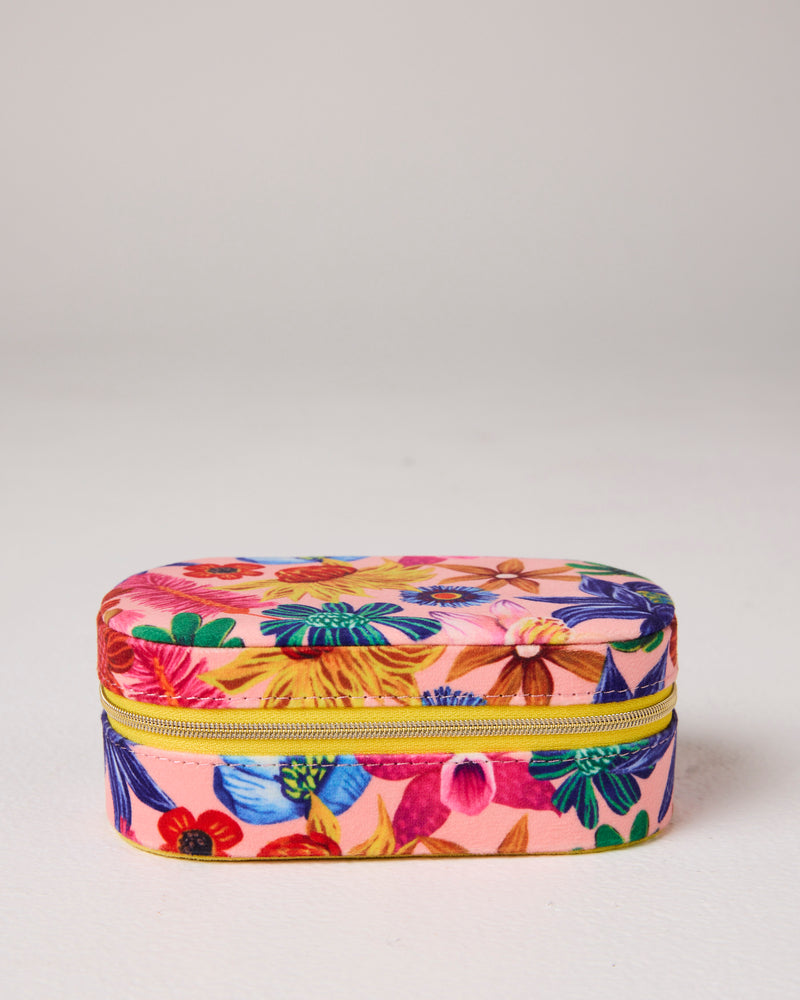 Wild Flowers In Bloom Travel Velvet Jewellery Box