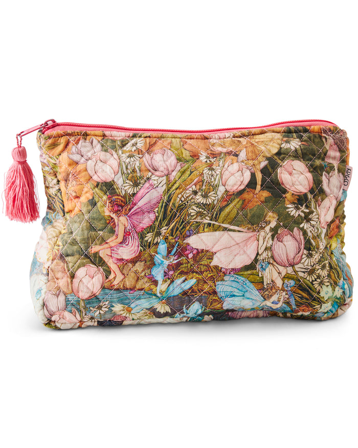 Kip&Co x Fairyland Fairy Garden Quilted Cotton Toiletry Purse