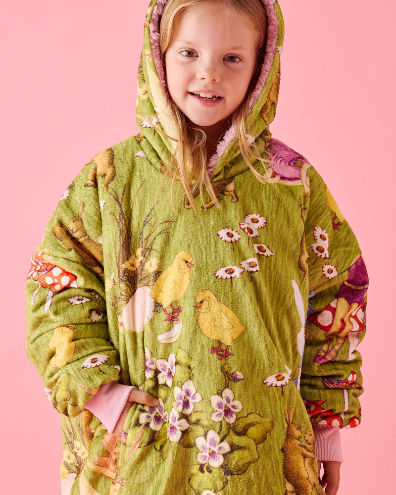 Kip&Co x Fairyland Frolicking In The Fields Kids Oversized Hooded Kudd