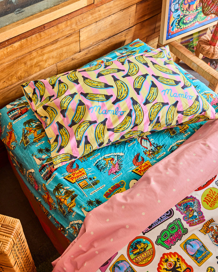 Kip&Co x Mambo Going Bananas Organic Cotton Pillowcase