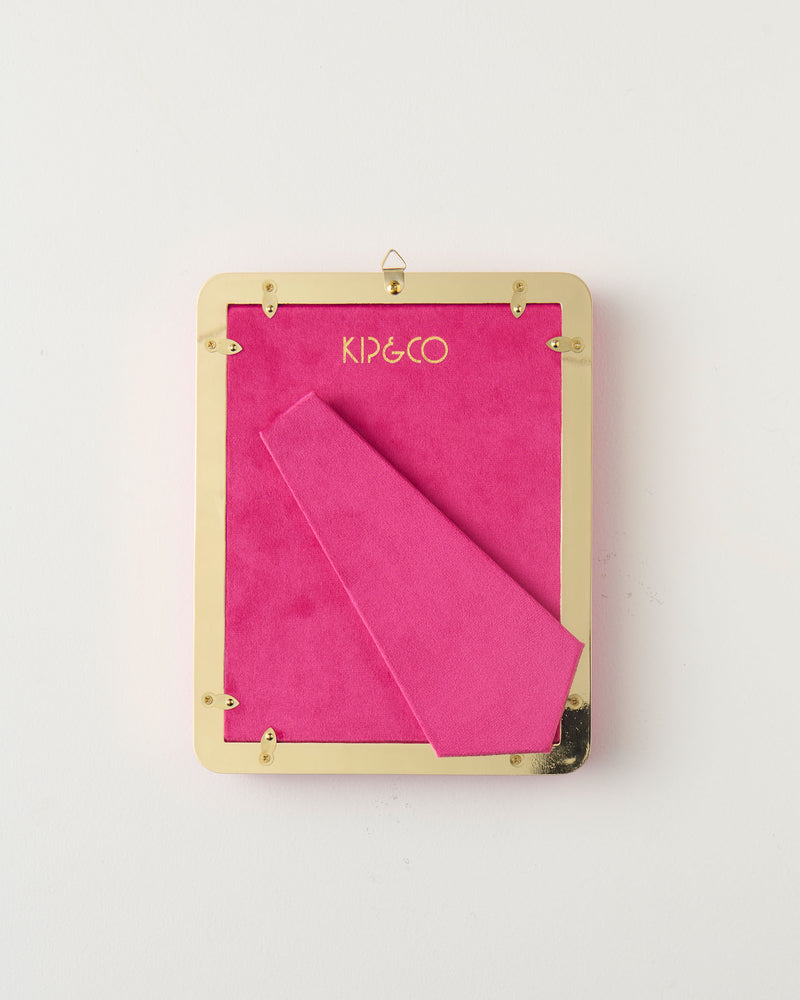 Desert Pink Heart Velvet Photo Frame