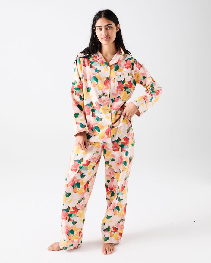 Flourish Adult Flannelette Long Sleeve Shirt & Pant Pyjama Set