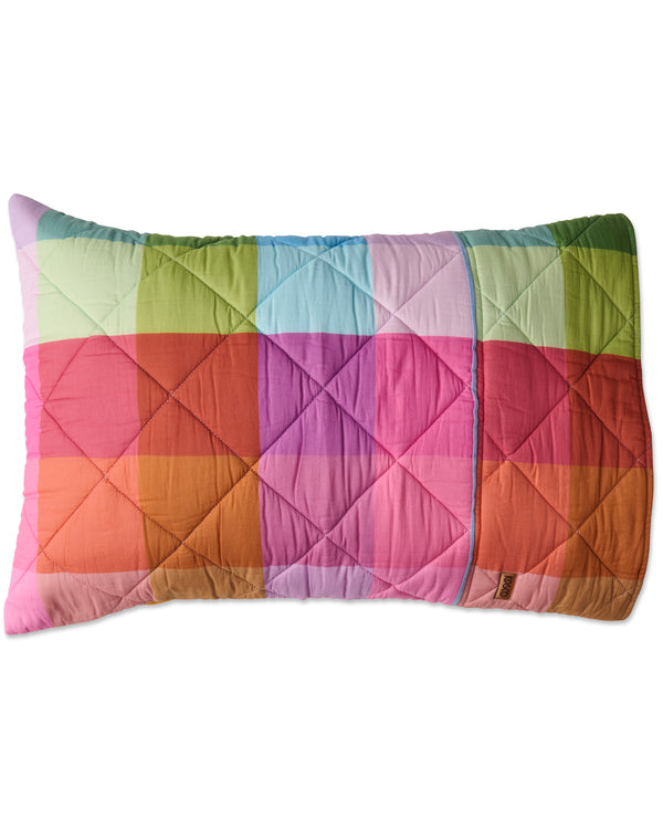 Ponza Tartan Organic Cotton Quilted Pillowcases