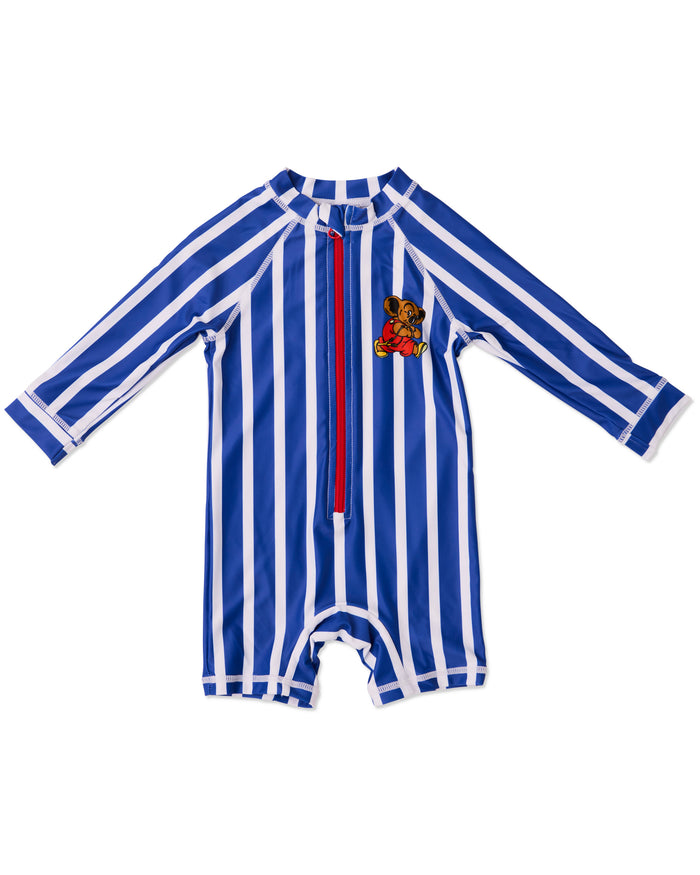 Kip&Co x Blinky Bill Blinky Stripe Baby Long Sleeve Zip Bathers