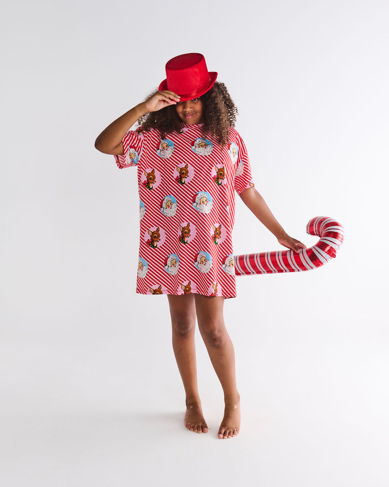 I Love Christmas Spot Teen Organic Cotton Oversize T-shirt Nightie