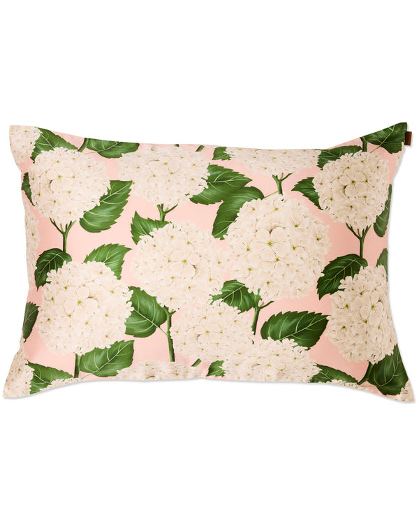 Hydrangea Pink Silk Pillowcase