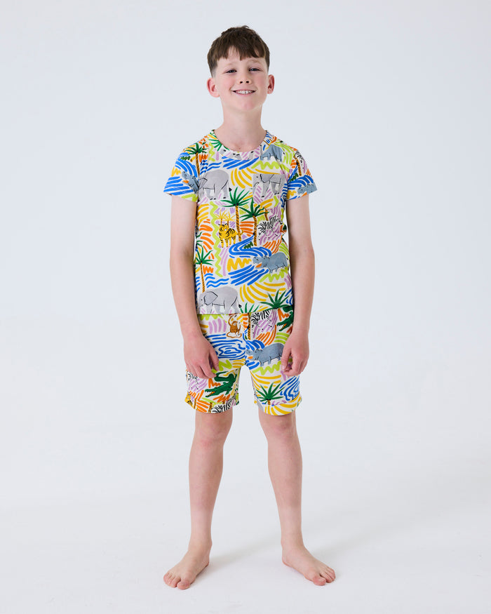 Savannah Kids Organic Cotton Short Sleeve Tee & Short Pyjama Set