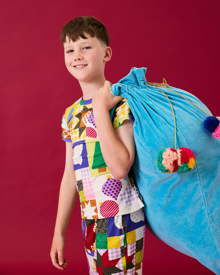 Blue Bells Velvet Santa Sack