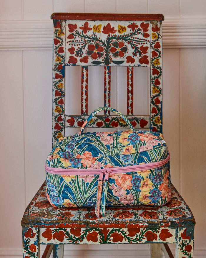 Kip&Co x Anna Spiro Gladiolus Quilted Cotton Toiletry Case