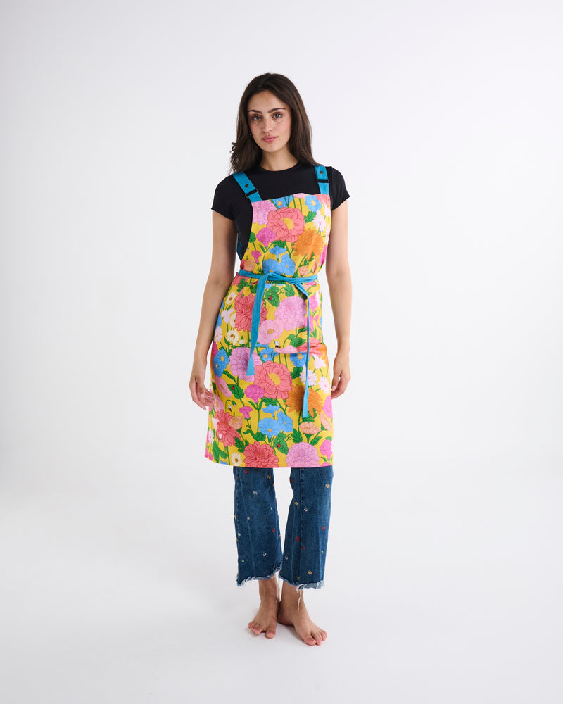 Follow The Sun Yellow Canvas BBQ Apron