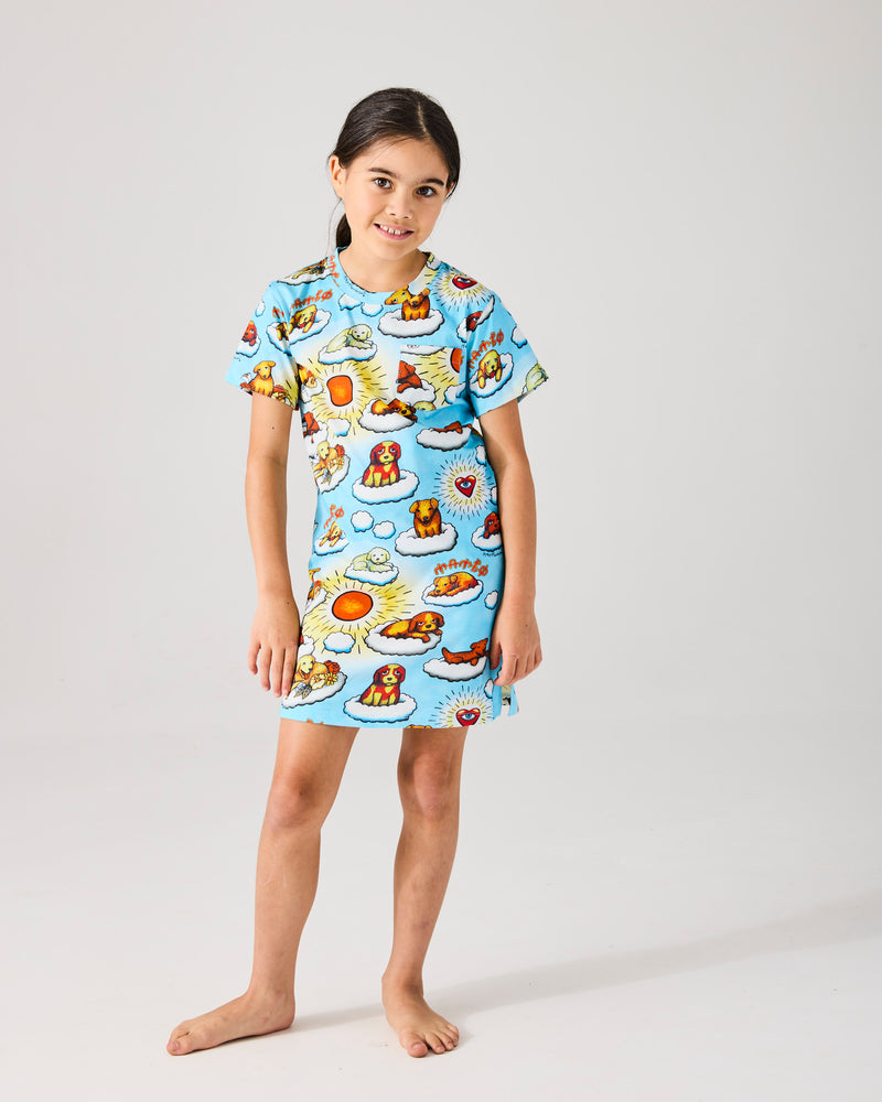 Kip&Co x Mambo Puppies Kids Organic Cotton Short Sleeve Nightie