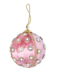 Flower Crystal Pink Embellished Bauble