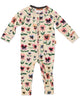 Pretty Pansy Organic Long Sleeve Zip Romper