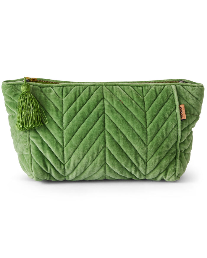 Pesto Velvet Toiletry Bag