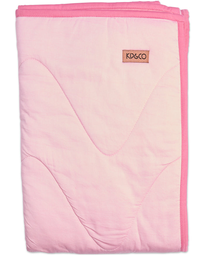 Glow In Pink Bamboo Cotton Quilted Cot Bedspread