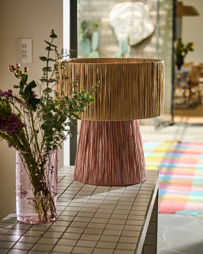 Sassafras Raffia Lamp