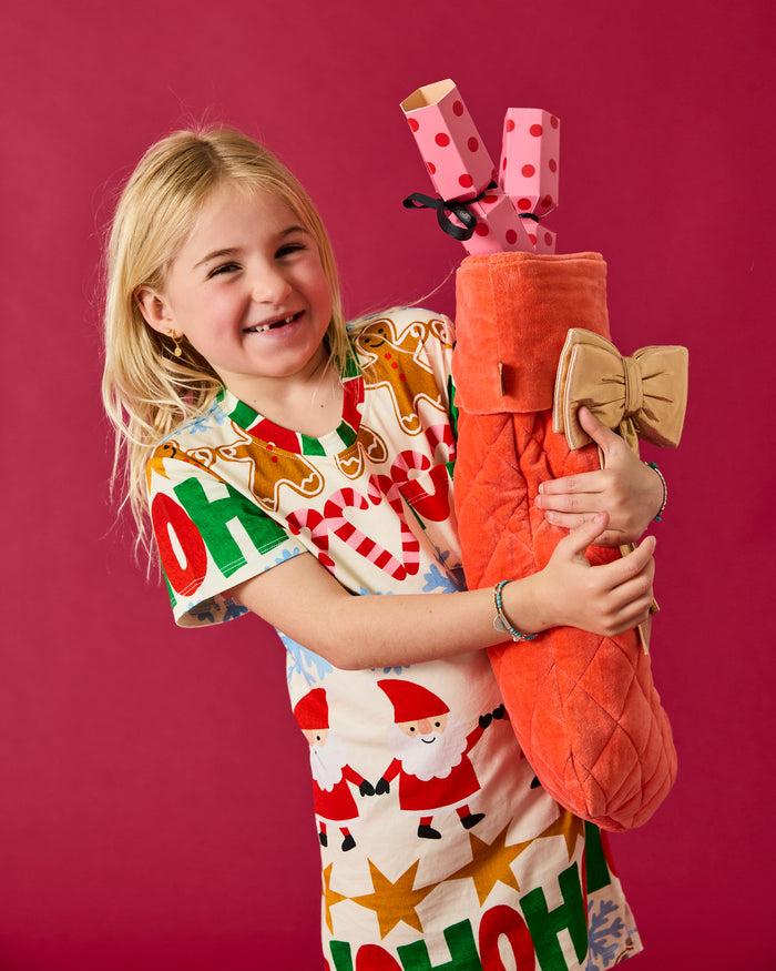 Festive Garland Kids Organic Cotton Short Sleeve Nightie